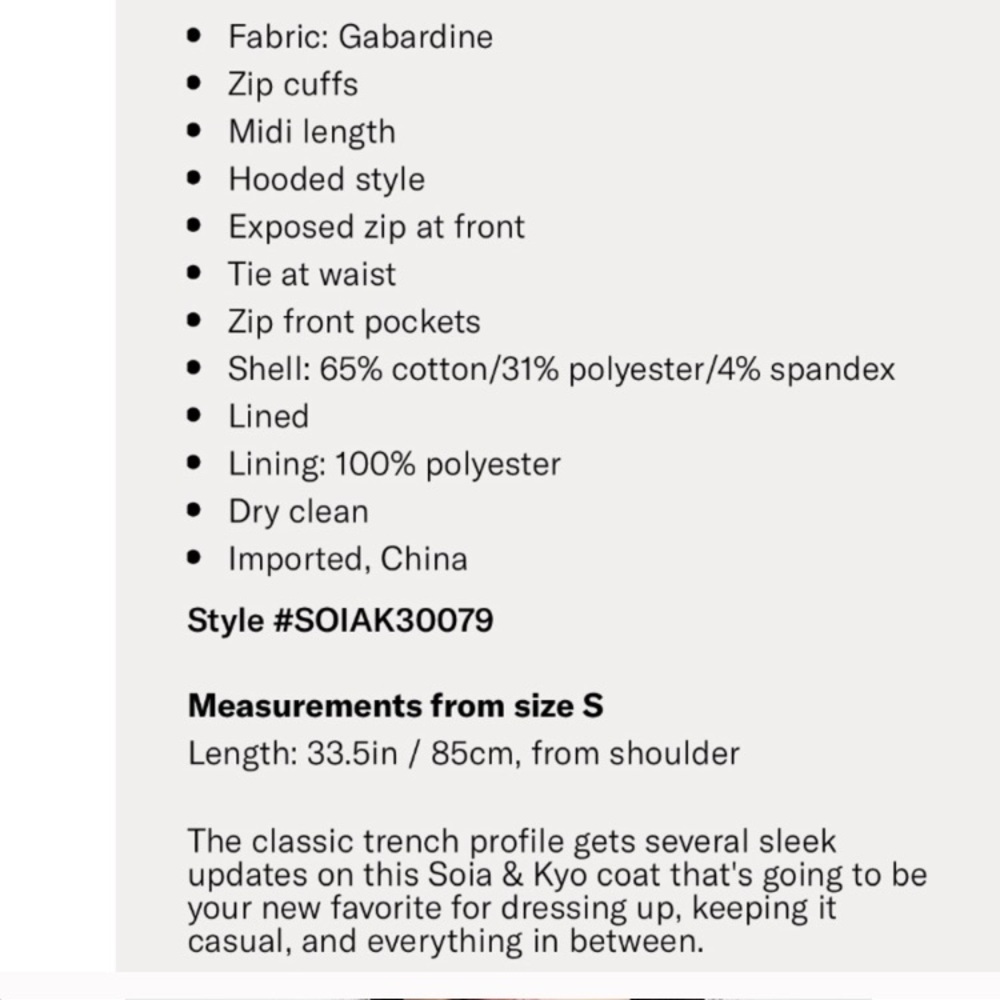 Soia & Kyo Trench Coat - Picture 7 of 9